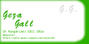 geza gall business card