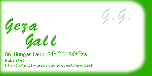 geza gall business card